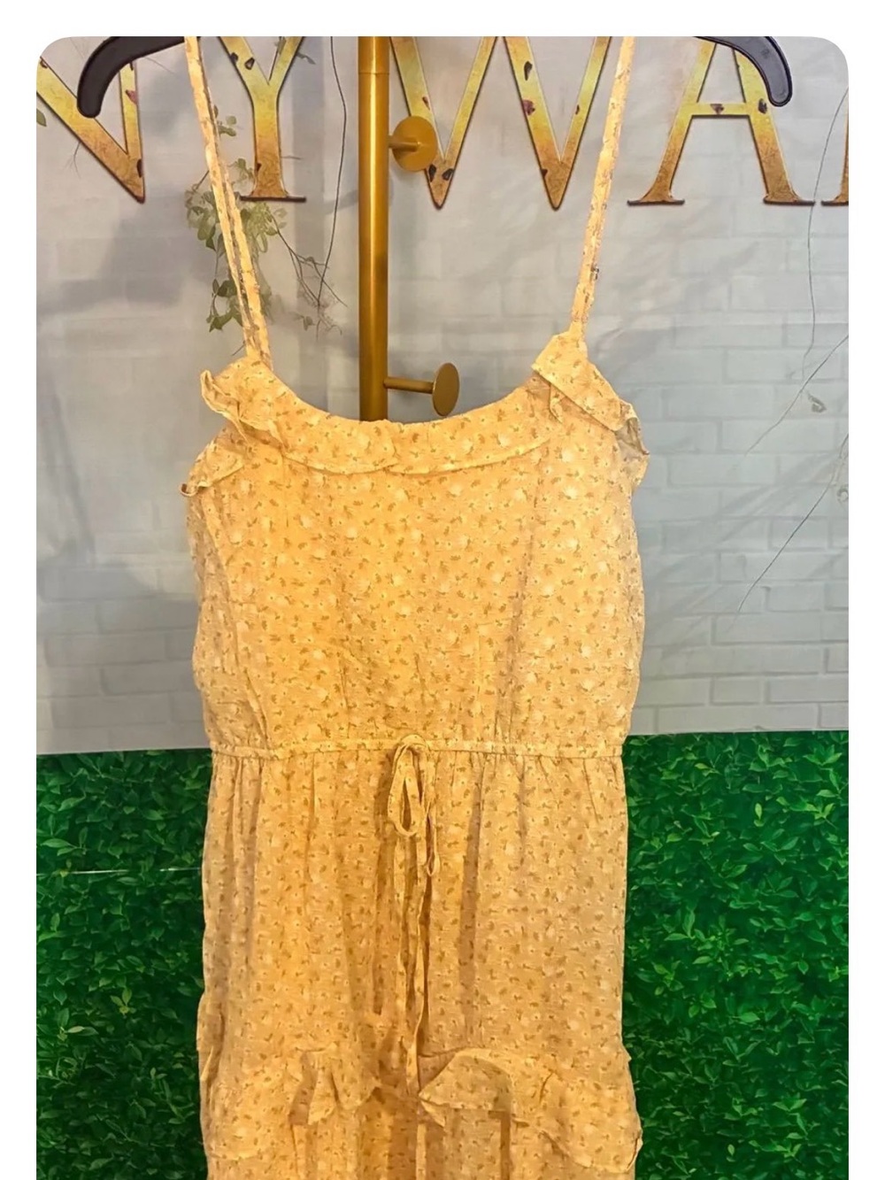 Promesa Yellow Floral Ruffle Sundress